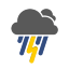 Thunderstorms Snow Icon 64x64 png